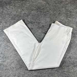 Soft Surroundings Jeans Women's Medium White Pull -On Straight‎ Leg Stretch